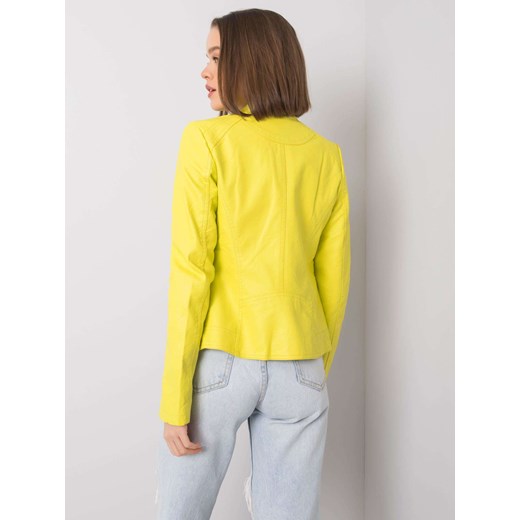 Cytrynowa kurtka biker z ekoskóry Sheandher.pl XL Sheandher.pl