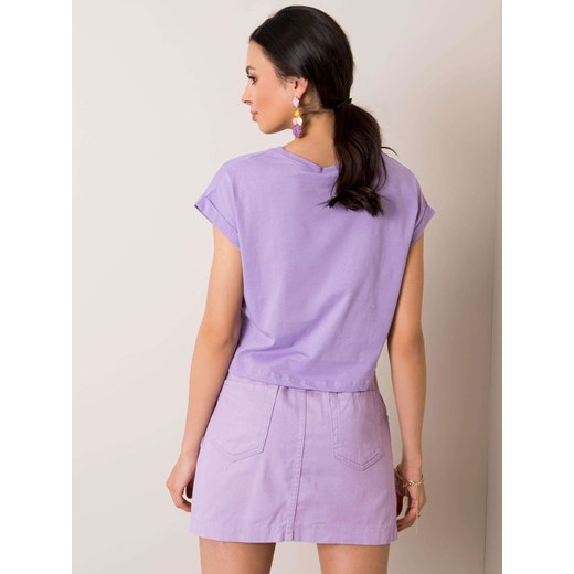 RUE PARIS Fioletowy t-shirt damski Sheandher.pl L Sheandher.pl