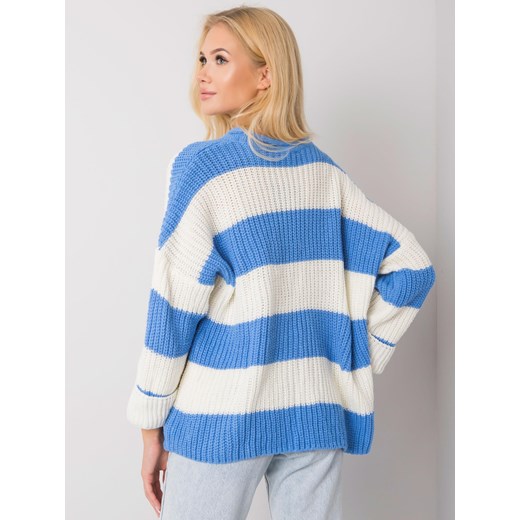 Niebieski sweter z wełną Sheandher.pl ONE SIZE Sheandher.pl