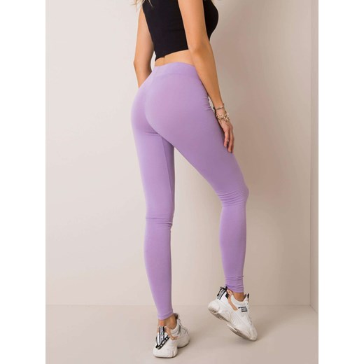 Gładkie legginsy damskie jasnofioletowe Sheandher.pl L Sheandher.pl