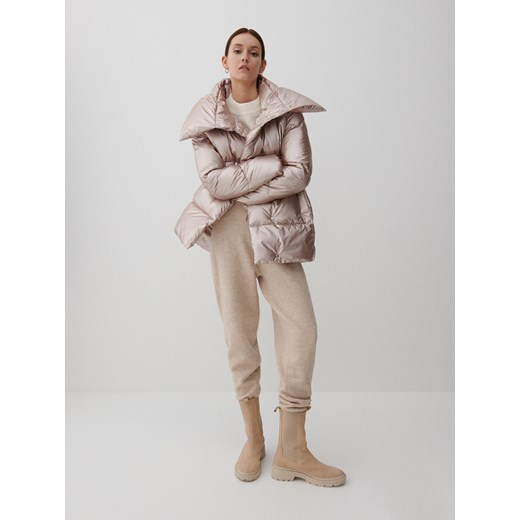 Reserved - Kurtka o połyskującym wykończeniu - Beżowy Reserved 36 Reserved