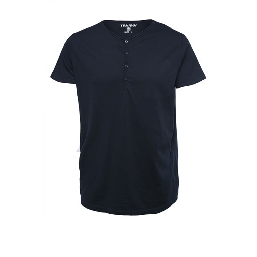 Button-neck T-shirt terranova czarny t-shirty