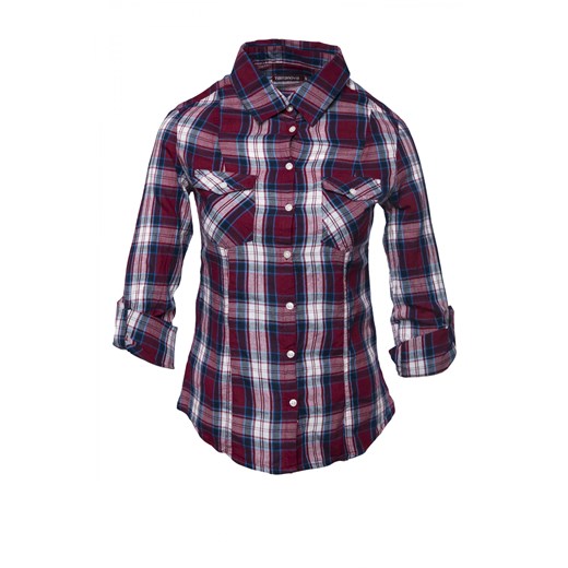 Checkered shirt terranova fioletowy t-shirty