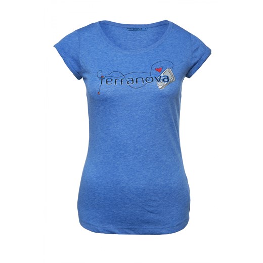 T-shirt with logo print terranova niebieski nadruki