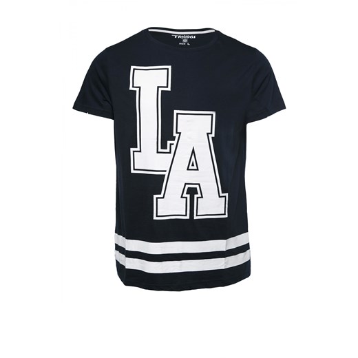 T-shirt with "LA" print terranova czarny klasyczny