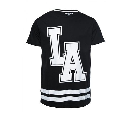T-shirt with "LA" print terranova czarny klasyczny