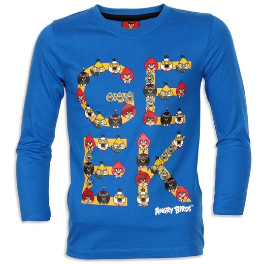 Cool Club, Koszulka chłopięca z długim rękawem, Angry Birds, rozmiar 134 - Wyprzedaż - ubrania i buty nawet do -50% taniej! smyk-com niebieski chłopięce
