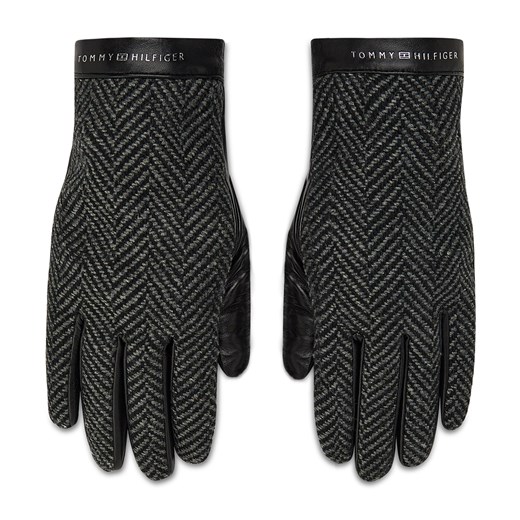 Rękawiczki Męskie TOMMY HILFIGER - Textile Mix Leather Gloves AM0AM07883 BDS Tommy Hilfiger S/M wyprzedaż eobuwie.pl