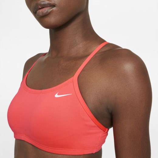 Damska góra od bikini o kroju bokserki Nike Essential - Czerwony Nike 2XL Nike poland