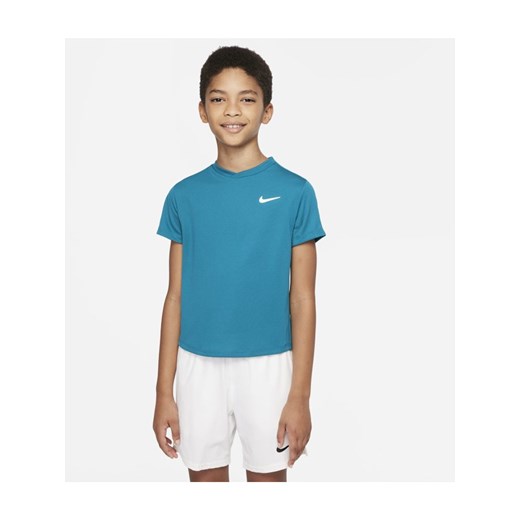 Koszulka do tenisa z krótkim rękawem dla dużych dzieci (chłopców) NikeCourt Nike L okazyjna cena Nike poland