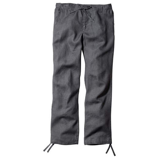 Spodnie lniane Regular Fit Straight | bonprix 46 promocja bonprix