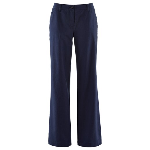 Spodnie lniane Loose Fit z wygodnym paskiem | bonprix 50 bonprix