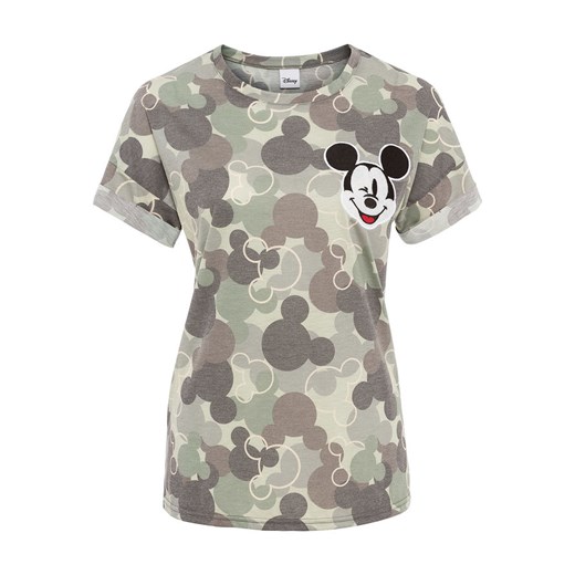Shirt w deseń moro i z motywem Myszki Miki | bonprix 56/58 bonprix