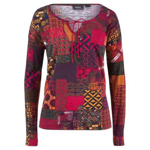 Shirt bawełniany w patchworkowy wzór | bonprix 44/46 bonprix