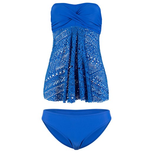 Tankini z długim topem bandeau (2 części) 50 bonprix