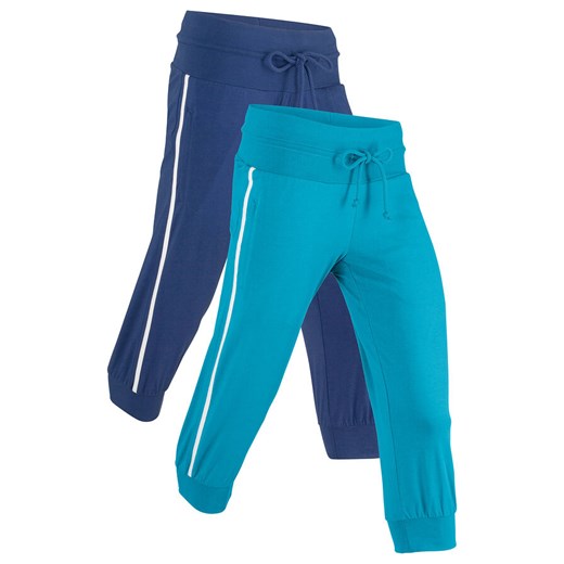 Spodnie sportowe 3/4  ze stretchem (2 pary), Level 1 | bonprix 40/42 bonprix