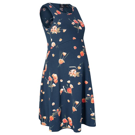 Sukienka shirtowa ciążowa w kwiaty | bonprix 52/54 bonprix