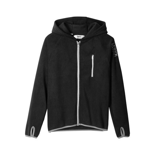 Bluza chłopięca z polaru z kontrastowymi elementami | bonprix 176/182 bonprix