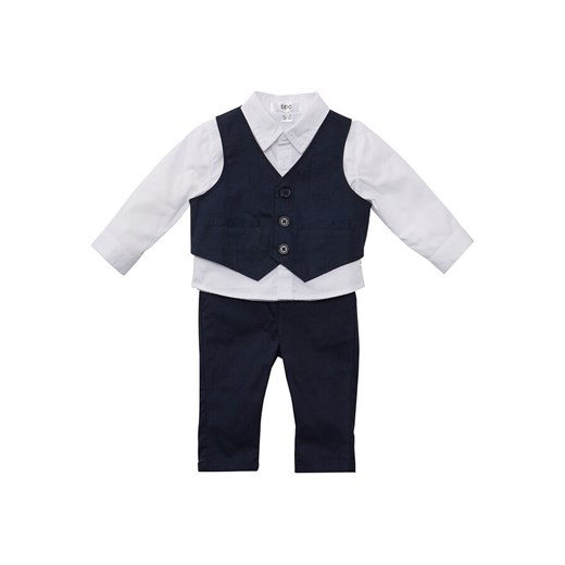 Koszula niemowlęca + kamizelka + spodnie (3 części) | bonprix 74 bonprix
