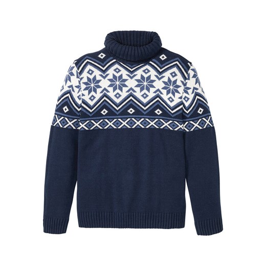 Sweter w norweski wzór | bonprix 60/62 (XXL) bonprix
