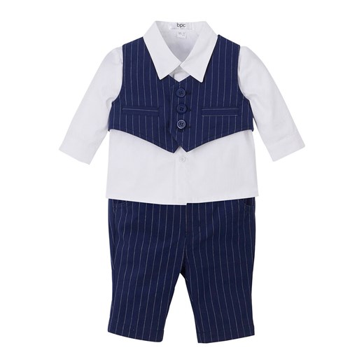 Koszula niemowlęca + kamizelka + spodnie (3 części) | bonprix 80 bonprix