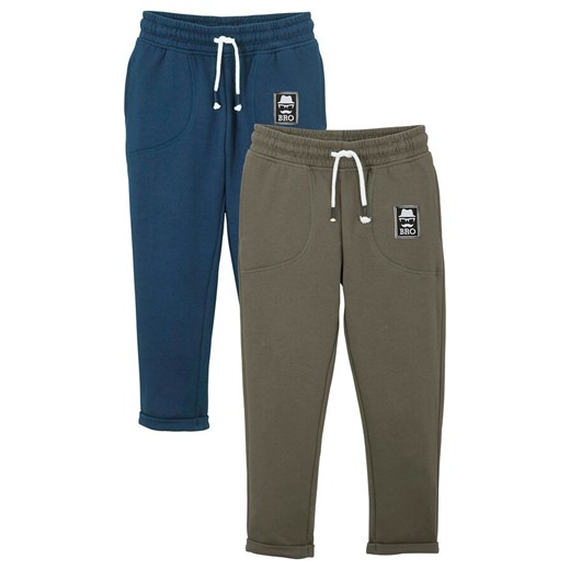 Spodnie sportowe chłopięce "BRO" (2 pary), bawełna organiczna | bonprix 116/122 bonprix