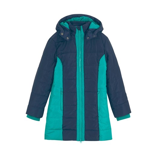 Krótki płaszcz dziewczęcy outdoorowy z odpinanym kapturem | bonprix 128/134 bonprix