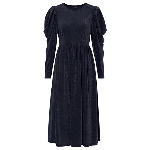 Sukienka midi z brokatowym połyskiem | bonprix 36/38 wyprzedaż bonprix