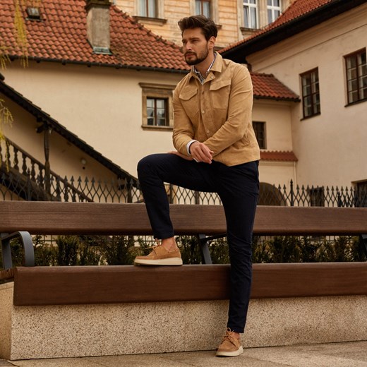 Beżowe półbuty męskie GRACJAN Domeno 40 Domenoshoes promocyjna cena