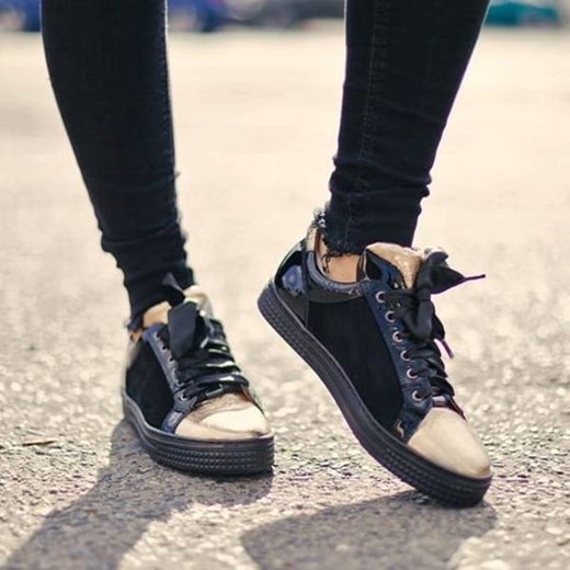 Czarne sneakersy damskie ANA Gilou 39 promocja Domenoshoes