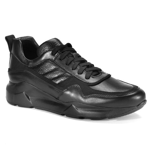 Czarne sneakersy SIMON ze sklepu Domenoshoes w kategorii Buty sportowe męskie - zdjęcie 127704342