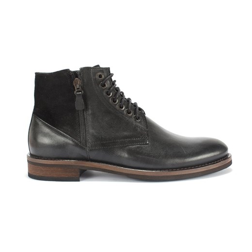 Czarne trzewiki MARCO Domeno 45 okazyjna cena Domenoshoes