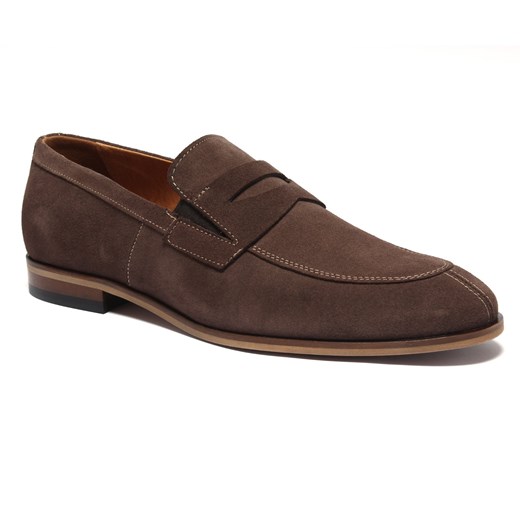 Popielate mokasyny męskie MAKSYM Domeno 42 Domenoshoes