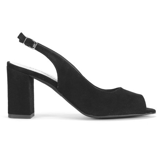 Czarne sandały damskie  STEFANIA ze sklepu Domenoshoes w kategorii Sandały damskie - zdjęcie 127706670
