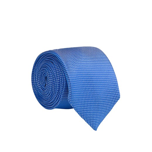 Niebieski krawat w mikrowzór 57086 Lavard  Lavard