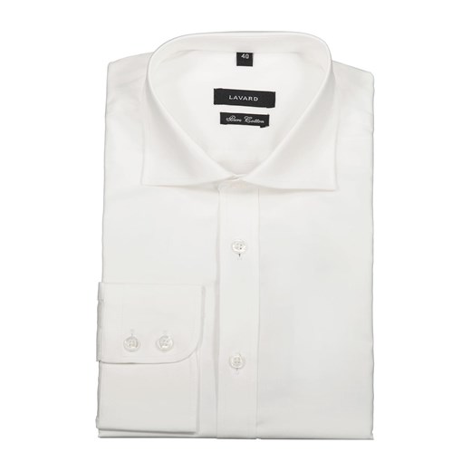 Biała koszula męska z kołnierzykiem włoskim 91023 Lavard 38/176-182 promocyjna cena Lavard