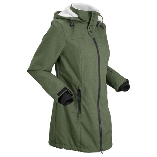 Długa kurtka outdoorowa funkcyjna z polarem barankiem | bonprix 40 bonprix