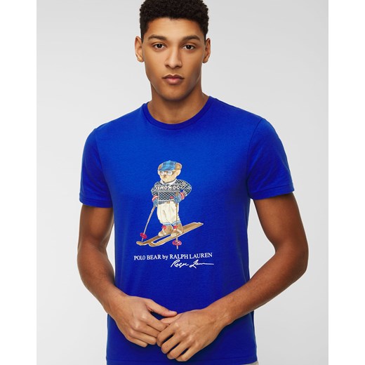 T-shirt męski Polo Ralph Lauren niebieski młodzieżowy z krótkim rękawem 