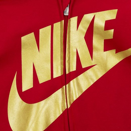 Pajacyk z zamkiem na całej długości dla niemowląt (0–9 M) Nike - Czerwony Nike 6-9M Nike poland