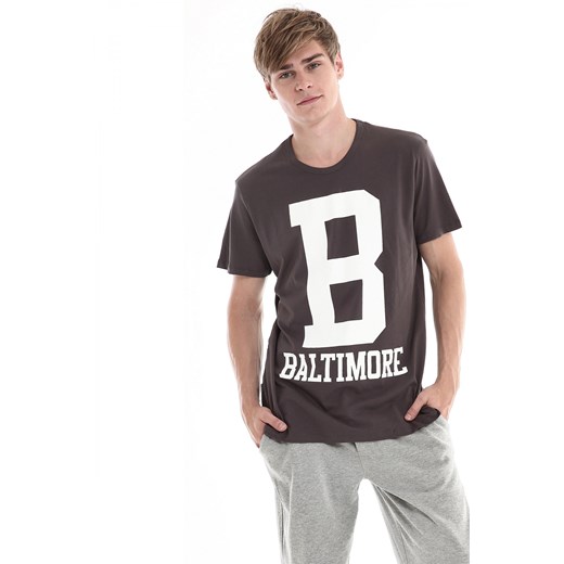 T-shirt with "Baltimore" print terranova szary nadruki