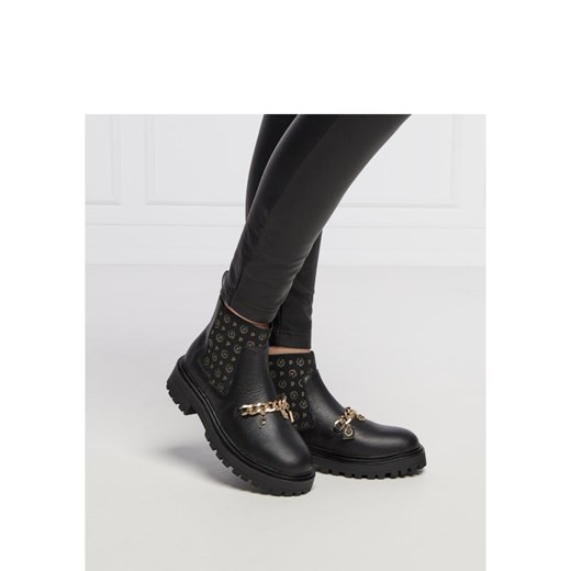 Pollini Skórzane sztyblety 38 okazja Gomez Fashion Store