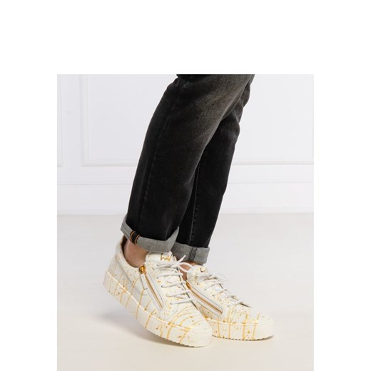 Giuseppe Zanotti Skórzane trampki B LOGOBALL Giuseppe Zanotti 41 okazja Gomez Fashion Store