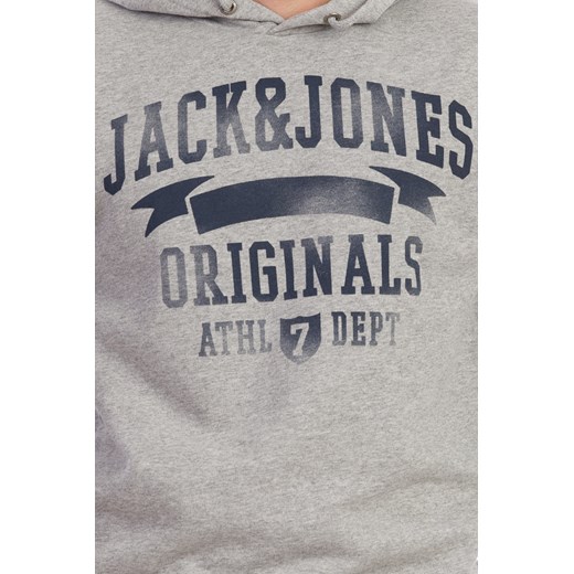 JACK&JONES ORIGINALS szara bluza Z KAPTUREM blackroom-pl bialy kaptur