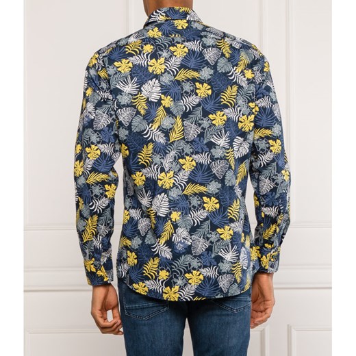 Koszula męska BOSS HUGO casual w abstrakcyjne wzory z klasycznym kołnierzykiem 