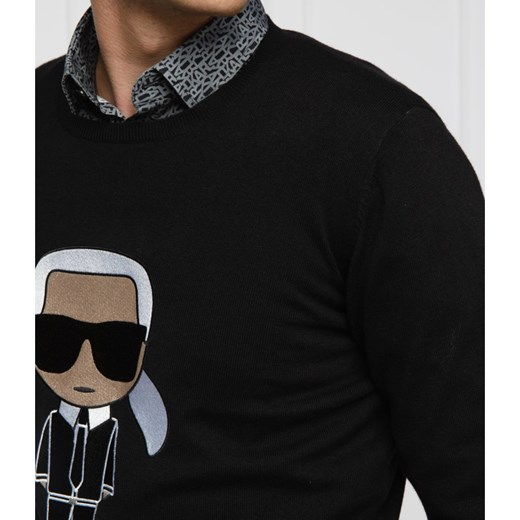 Karl Lagerfeld Sweter | Regular Fit | z dodatkiem wełny Karl Lagerfeld XL okazja Gomez Fashion Store