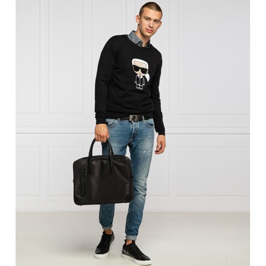 Karl Lagerfeld Sweter | Regular Fit | z dodatkiem wełny Karl Lagerfeld XL Gomez Fashion Store wyprzedaż