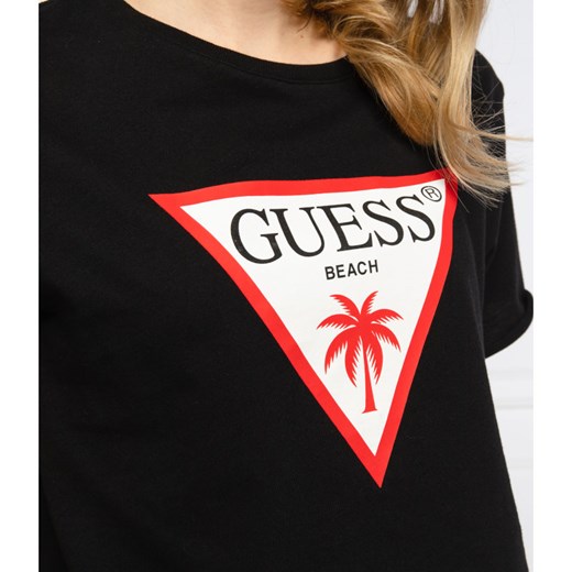 Guess Swimwear T-shirt | Cropped Fit S okazja Gomez Fashion Store