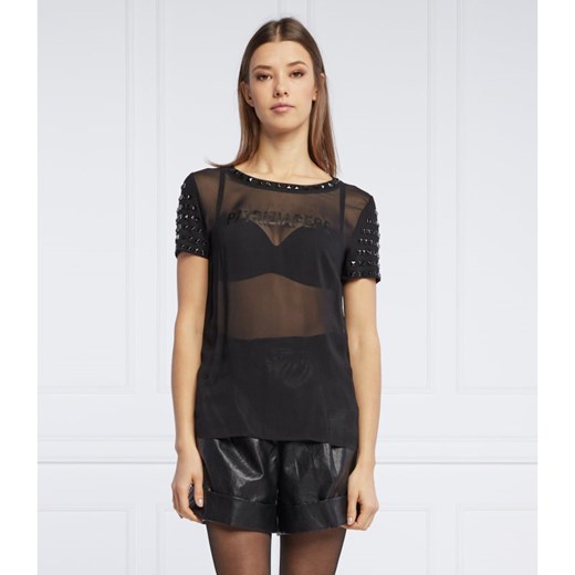 Patrizia Pepe Tiulowa Bluzka | Regular Fit Patrizia Pepe L wyprzedaż Gomez Fashion Store