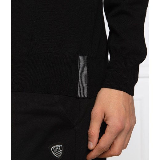 EA7 Wełniany sweter | Regular Fit S okazja Gomez Fashion Store