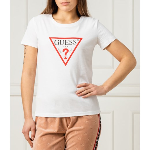 GUESS JEANS T-shirt BASIC TRIANGLE | Regular Fit XS okazja Gomez Fashion Store